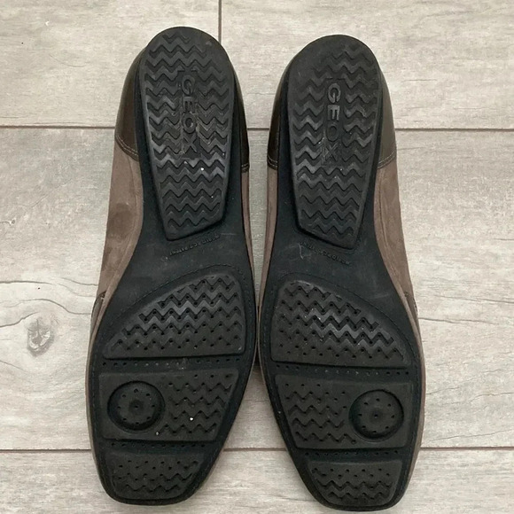 GEOX RESPIRA Suede Patent Leather Ballerina Shoes, Size 8 - Picture 4 of 6